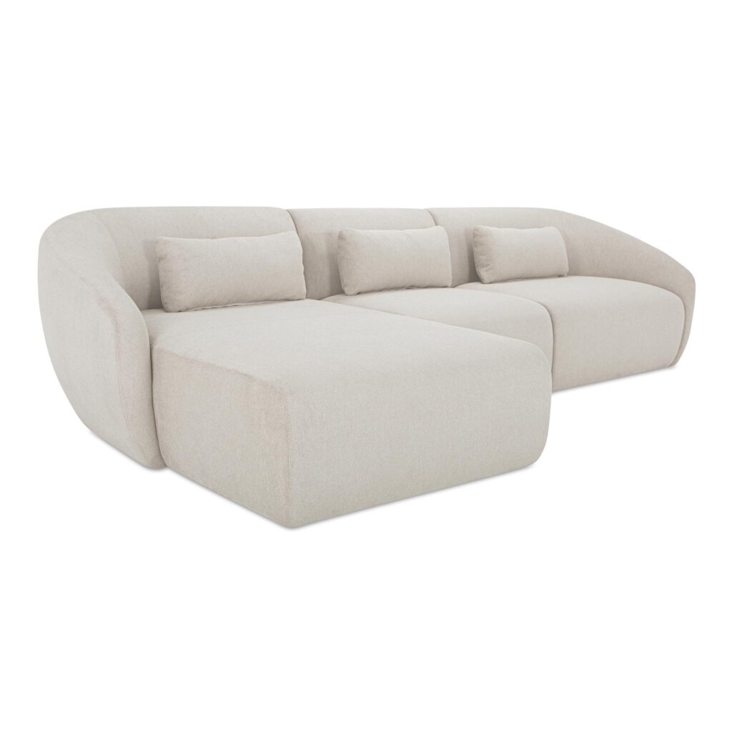 Amelia Lounge Modular Left Sectional Warm White - Image 2