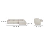Amelia Lounge Modular Right Sectional Warm White FO-1020-18 FO 1020 18 70