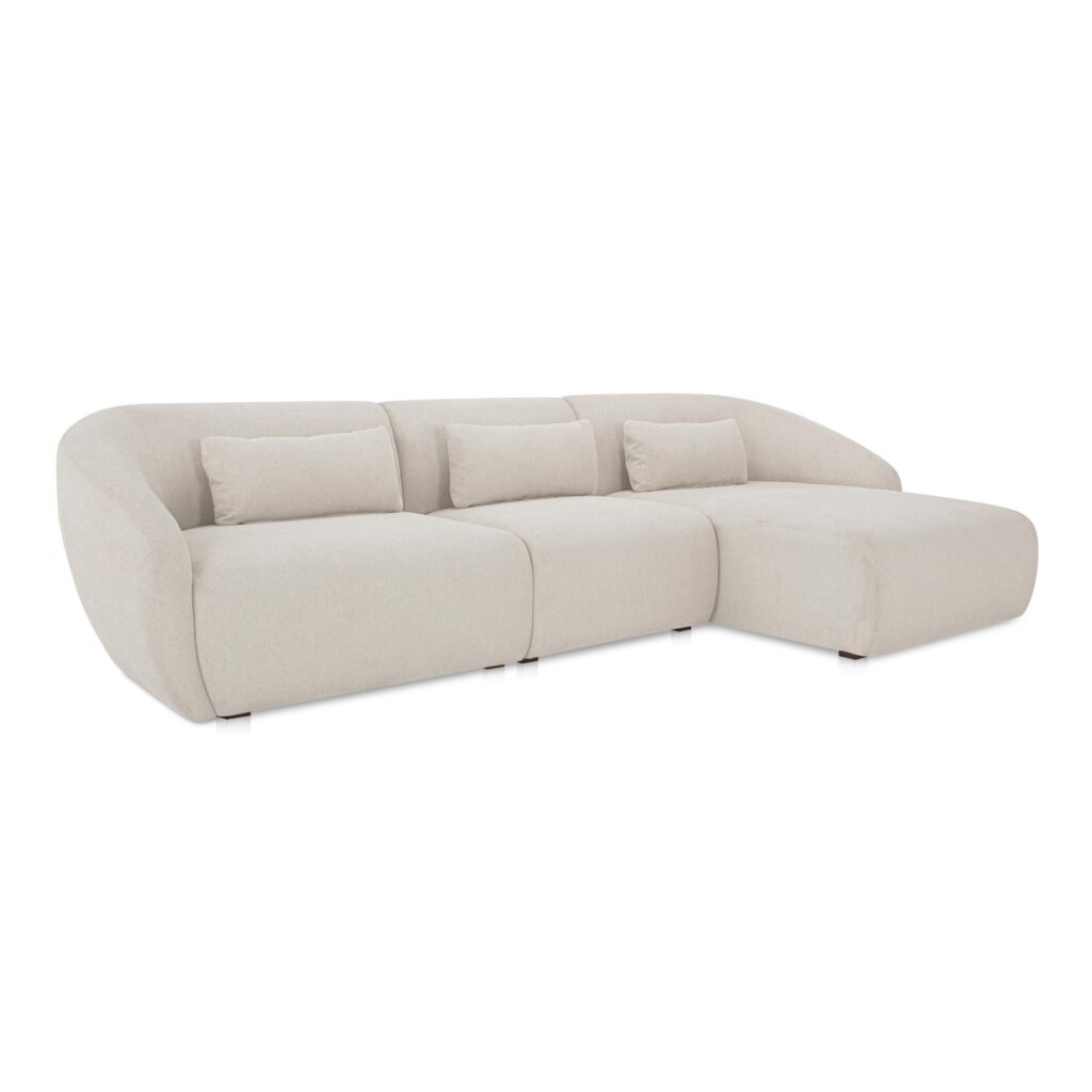 Amelia Lounge Modular Right Sectional Warm White - Image 2