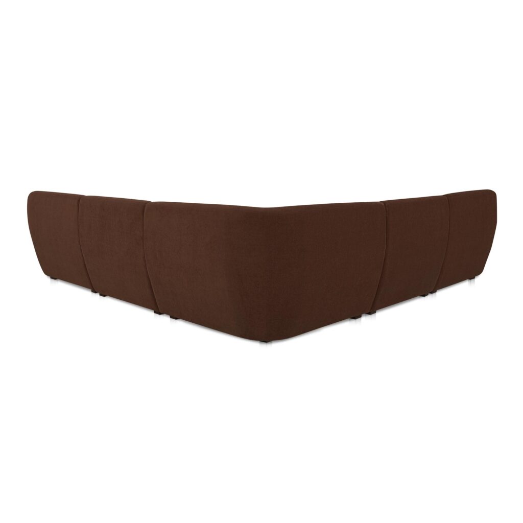 Amelia Classic L-Shaped Modular Left Sectional Chestnut - Image 6