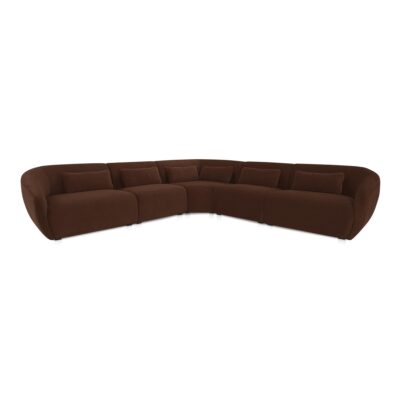 Amelia Classic L-Shaped Modular Left Sectional Chestnut