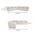 Amelia Classic L-Shaped Modular Left Sectional Warm White FO-1021-18 FO 1021 18 70