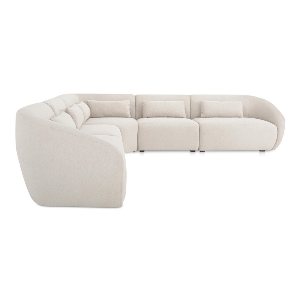 Amelia Classic L-Shaped Modular Left Sectional Warm White - Image 2