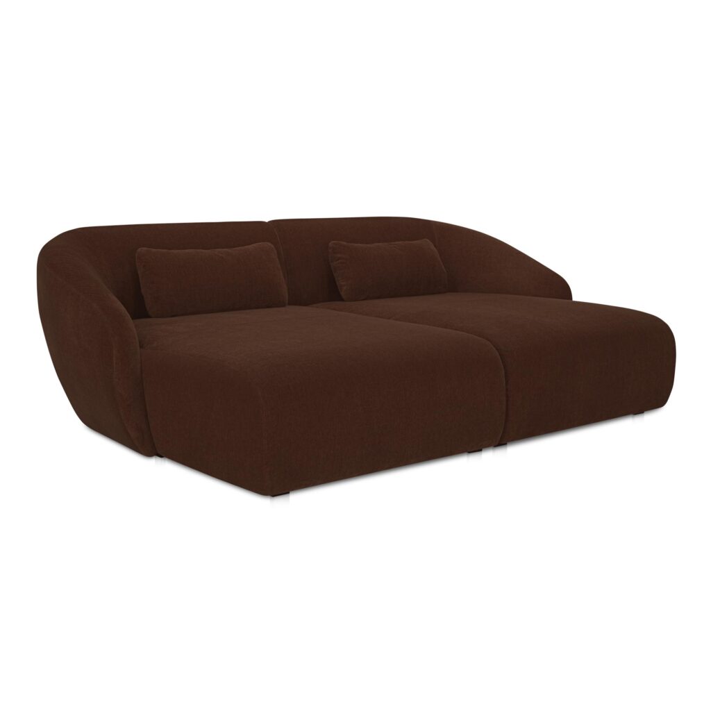 Amelia Double Chaise Modular Sectional Chestnut - Image 2