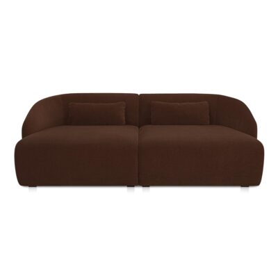 Amelia Double Chaise Modular Sectional Chestnut
