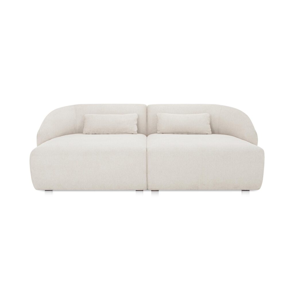 Amelia Double Chaise Modular Sectional Warm White