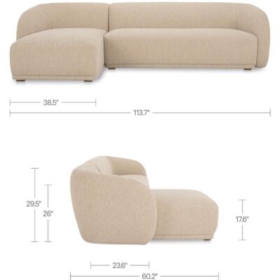 Faye Left Sectional Beige Boucle 9 Faye Left Sectional Beige Boucle FO-1030-34-L-0 FO 1030 34 L 0 70