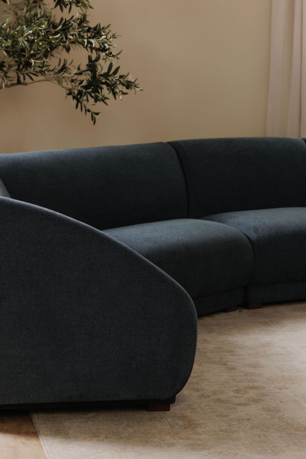 Fraser Right Arm Facing Sofa Deep Blue - Image 6