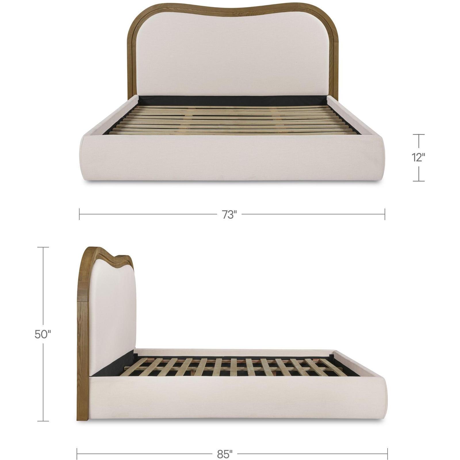Camilla Queen Bed Oat 3 Camilla Queen Bed Oat - Image 3
