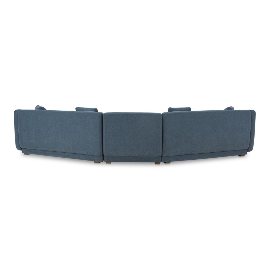 Fraser 3 Piece Modular Sectional with Slipper Deep Blue - Image 3