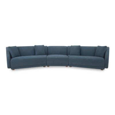Fraser 3 Piece Modular Sectional with Slipper Deep Blue