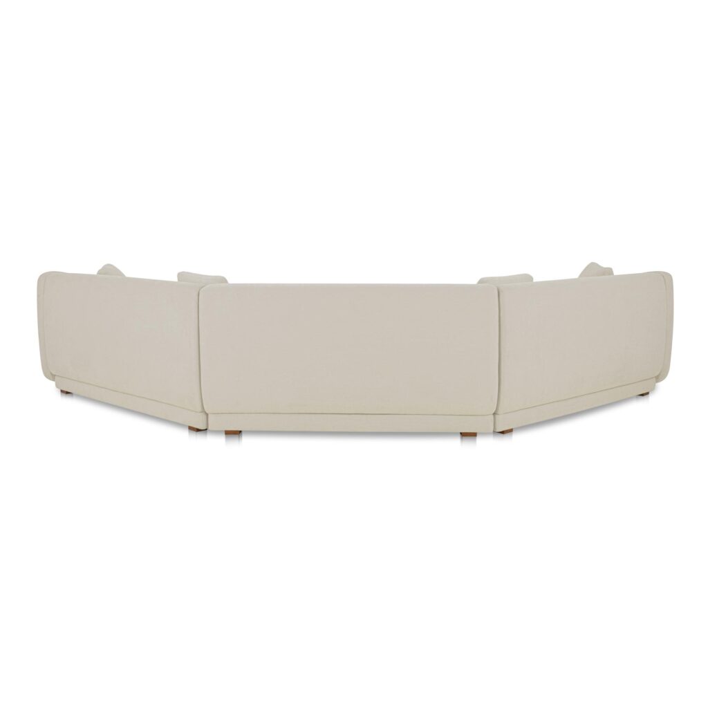 Fraser 3 Piece Modular Sectional with Wedge Slipper White - Image 3