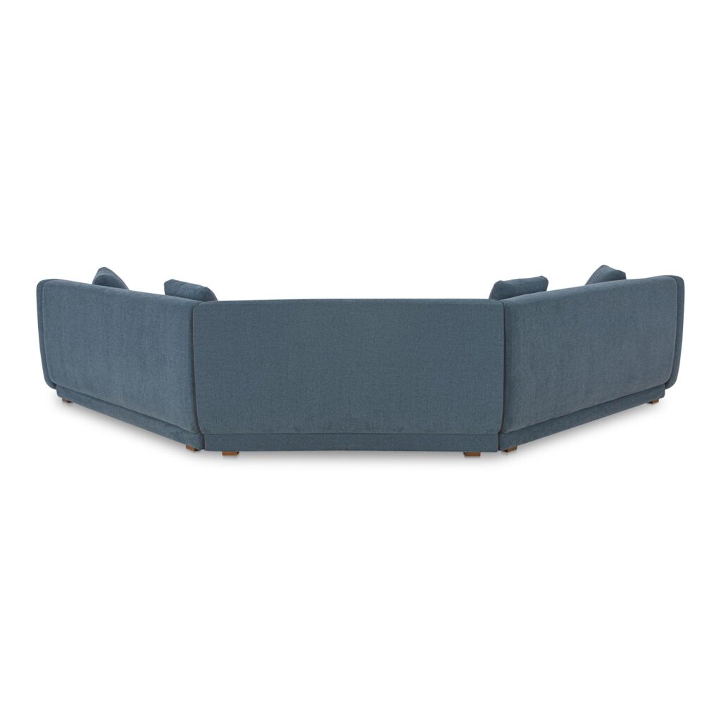 Fraser 3 Piece Modular Sectional with Wedge Slipper Deep Blue - Image 3