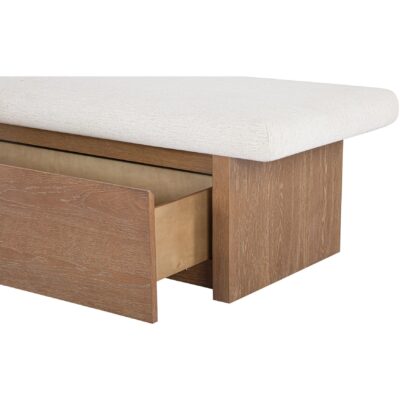 Gemma Storage Bench Oat FO-1050-05 FO 1050 05 Gemma closeup shadsilo