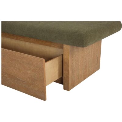 Gemma Storage Bench Dark Green FO-1050-27 FO 1050 27 Gemma closeup shadsilo