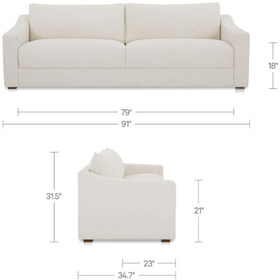 Farrow Sofa Flecked Oat FO-1057-05 FO 1057 05 70 dim
