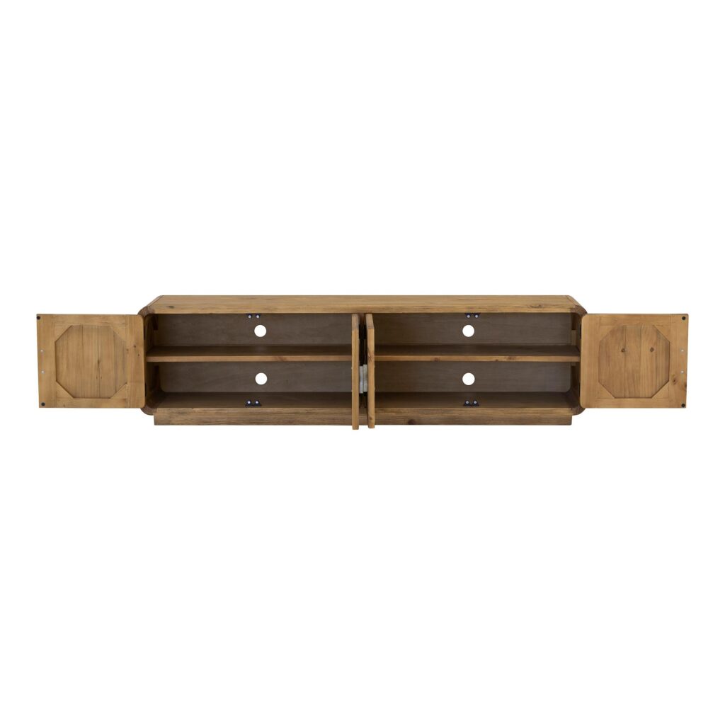 Monterey Media Cabinet Rustic Blonde - Image 6