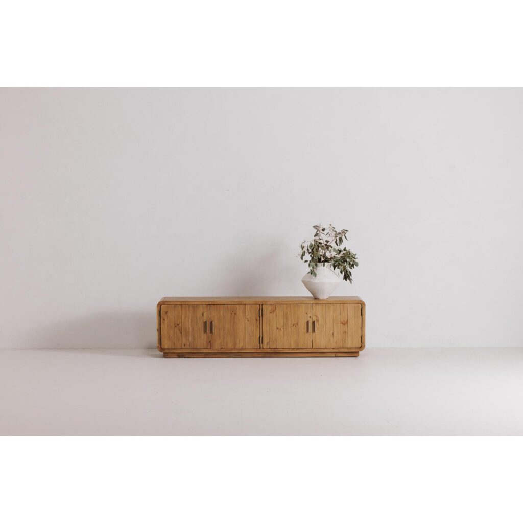 Monterey Media Cabinet Rustic Blonde - Image 8