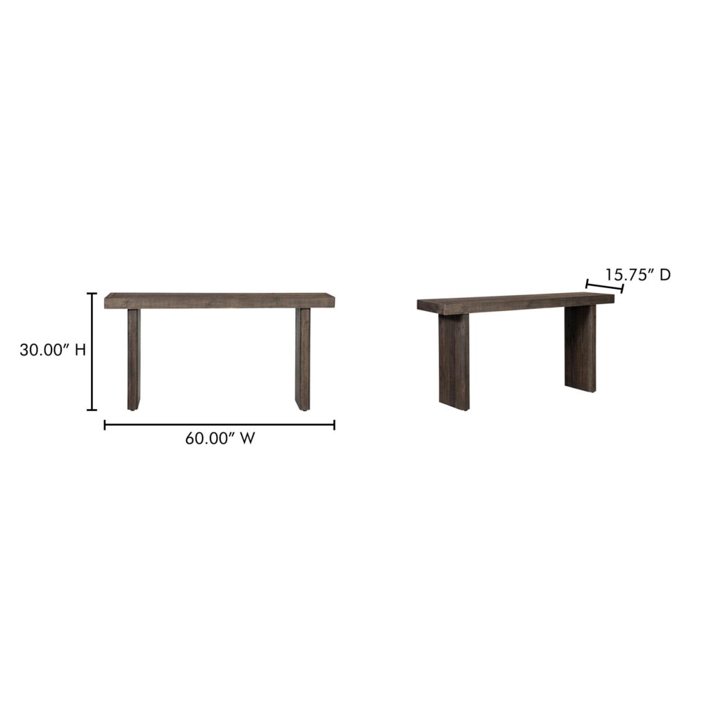 Monterey Console Table Aged Brown - Image 9