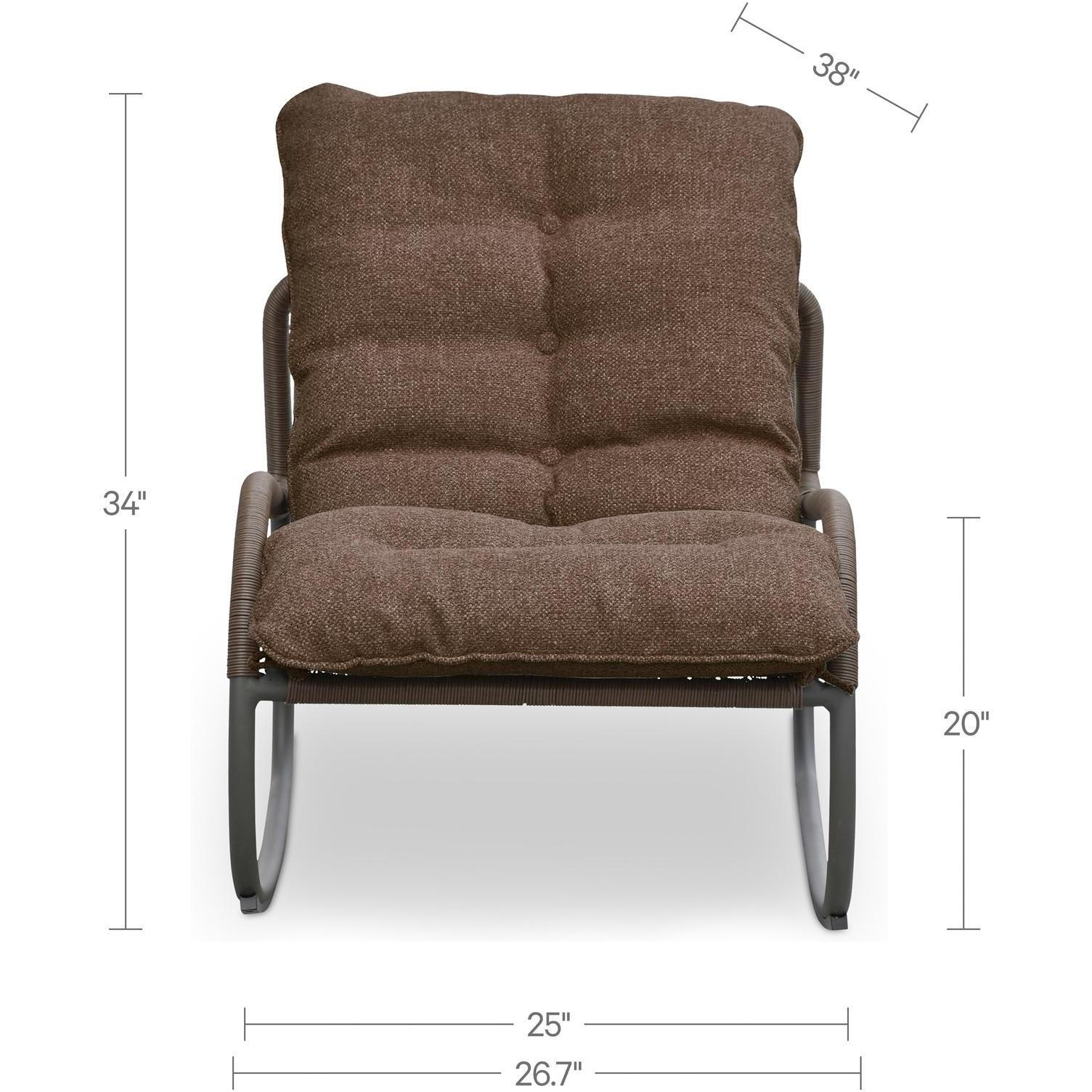 Lyra Outdoor Rocking Chair Brown 9 Lyra Outdoor Rocking Chair Brown - Image 9