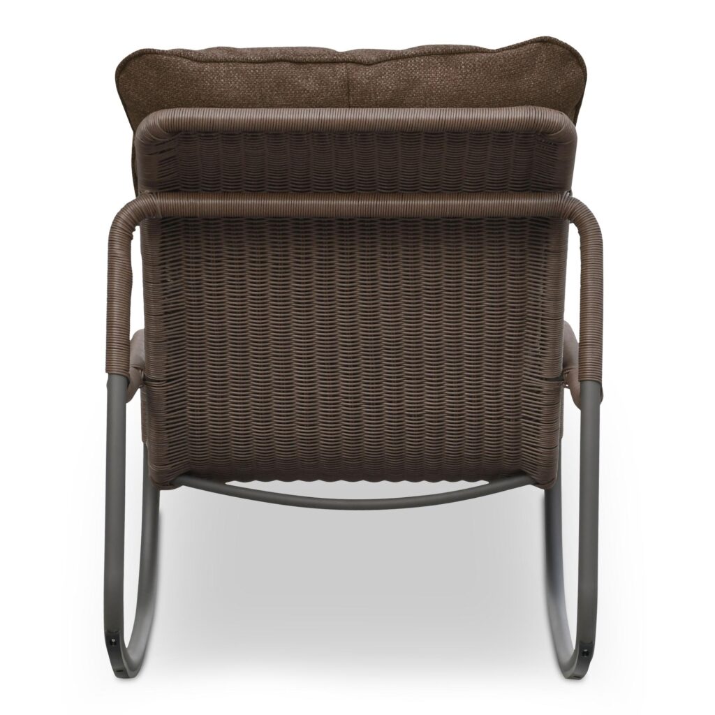 Lyra Outdoor Rocking Chair Brown - Image 5