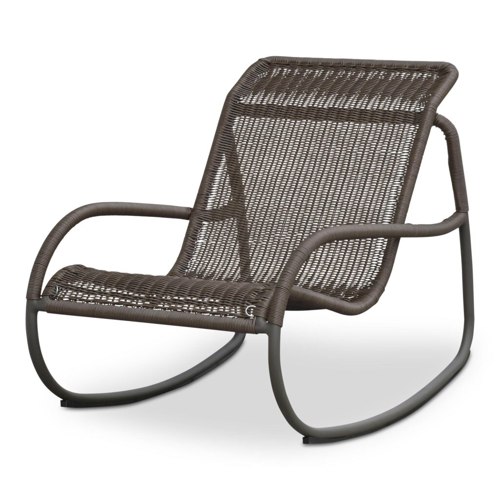 Lyra Outdoor Rocking Chair Brown - Image 3