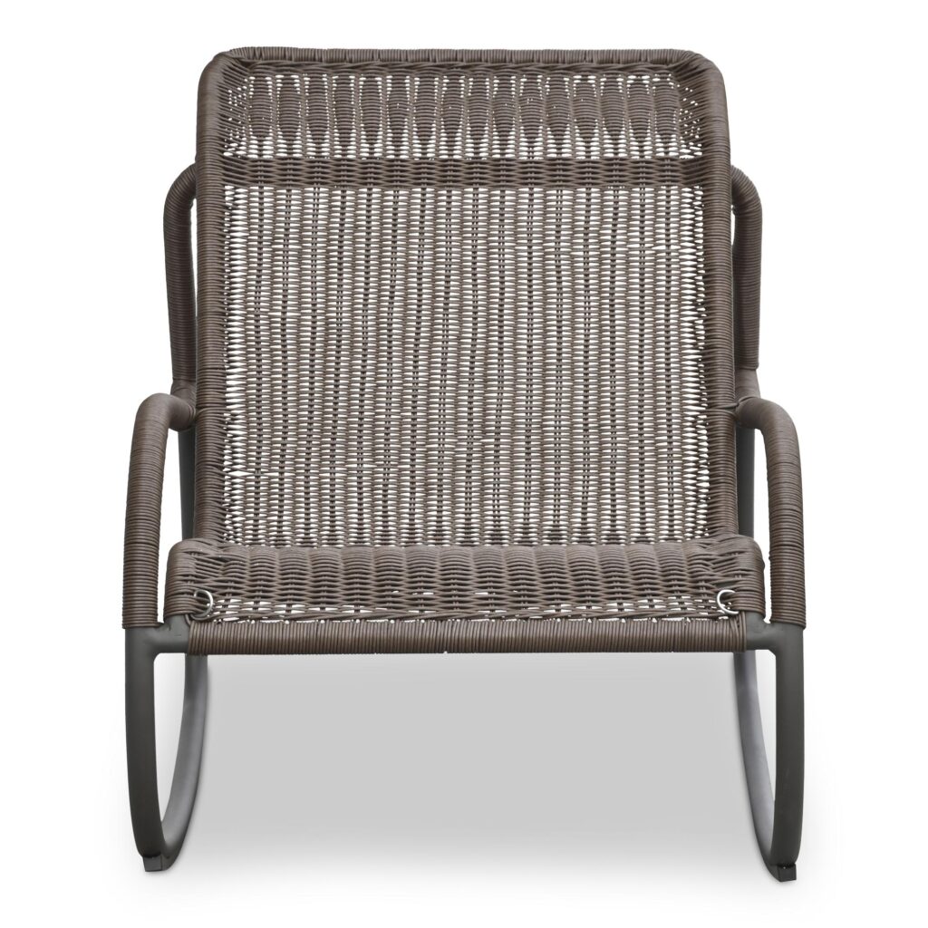 Lyra Outdoor Rocking Chair Brown - Image 4