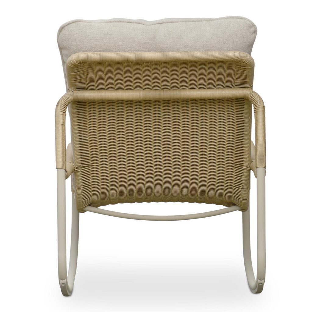 Lyra Outdoor Rocking Chair Beige - Image 6
