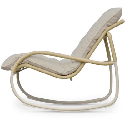 Lyra Outdoor Rocking Chair Beige GE-1002-34 GE 1002 34 Lyra side left shadsilo