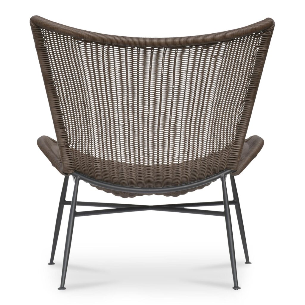 Paige Outdoor Accent Chair Brown - Image 4