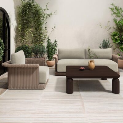 Meredith Outdoor Accent Chair Beige GE-1004-34 GE 1004 34 00