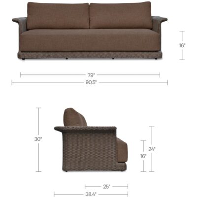 Meredith Outdoor Sofa Brown GE-1005-03 GE 1005 03 70