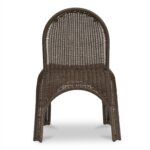 Kendall Outdoor Dining Chair Brown-Set of Two GE-1006-03 GE 1006 03 Kendall back shadsilo