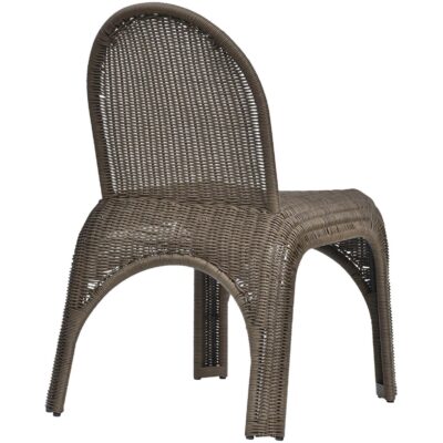 Kendall Outdoor Dining Chair Brown - Set of Two GE-1006-03 GE 1006 03 Kendall diagL back shadsilo