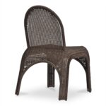 Kendall Outdoor Dining Chair Brown-Set of Two GE-1006-03 GE 1006 03 Kendall diagR back shadsilo