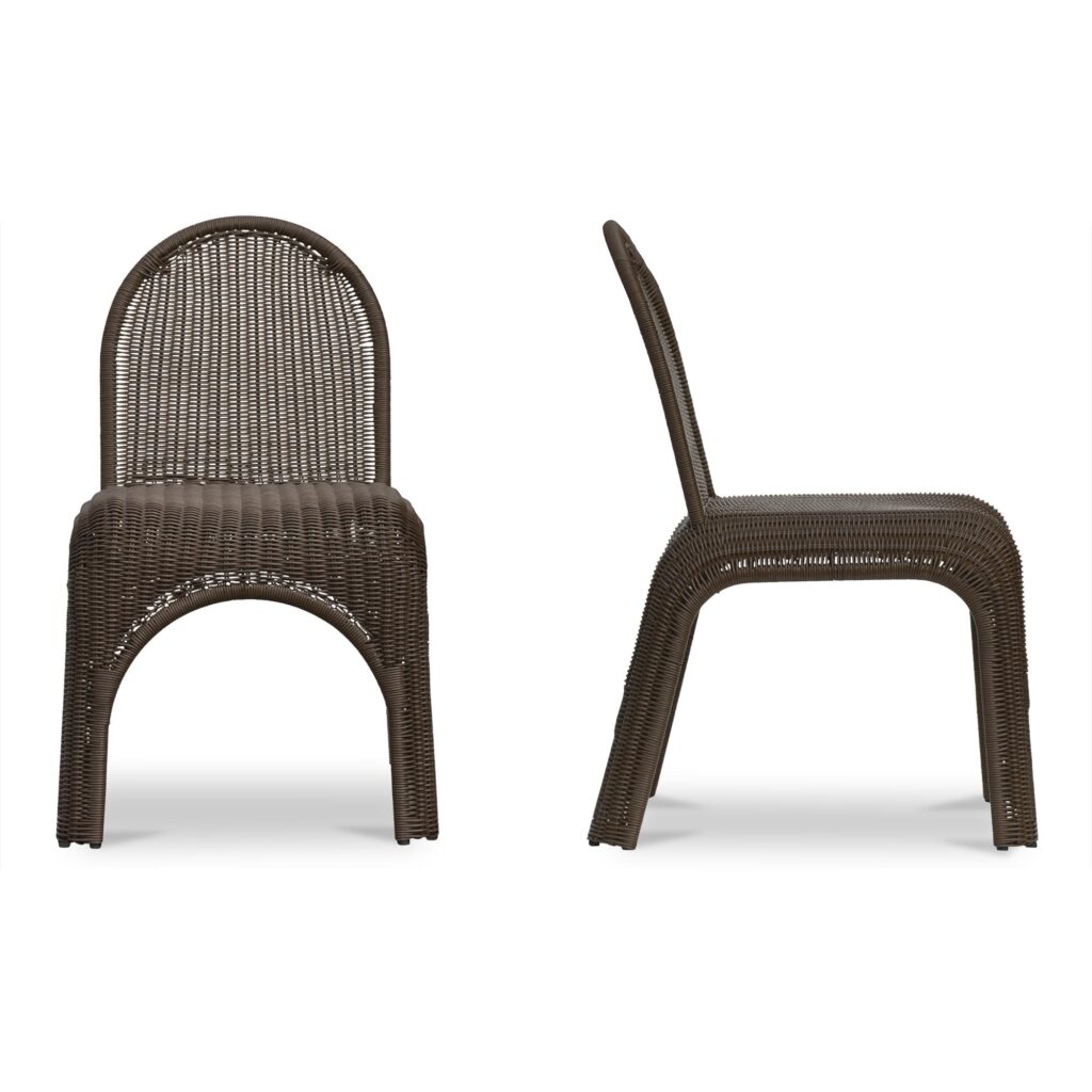 Kendall Outdoor Dining Chair Brown-Set of Two - Image 4