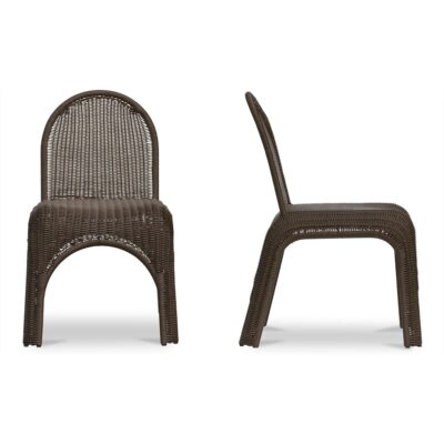 Kendall Outdoor Dining Chair Brown - Set of Two GE-1006-03 GE 1006 03 Kendall frontSide set shadsilo