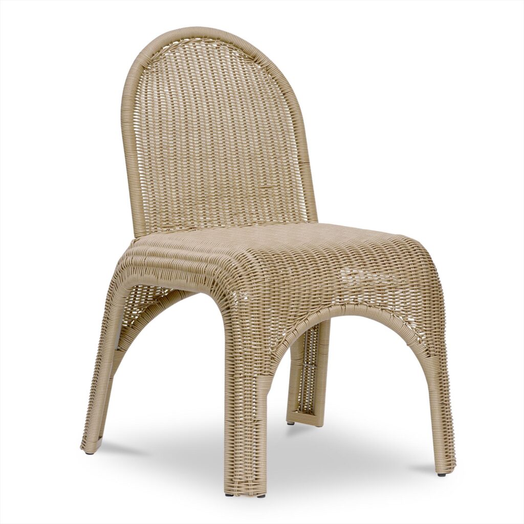 Kendall Outdoor Dining Chair Natural-Set of Two - Image 2