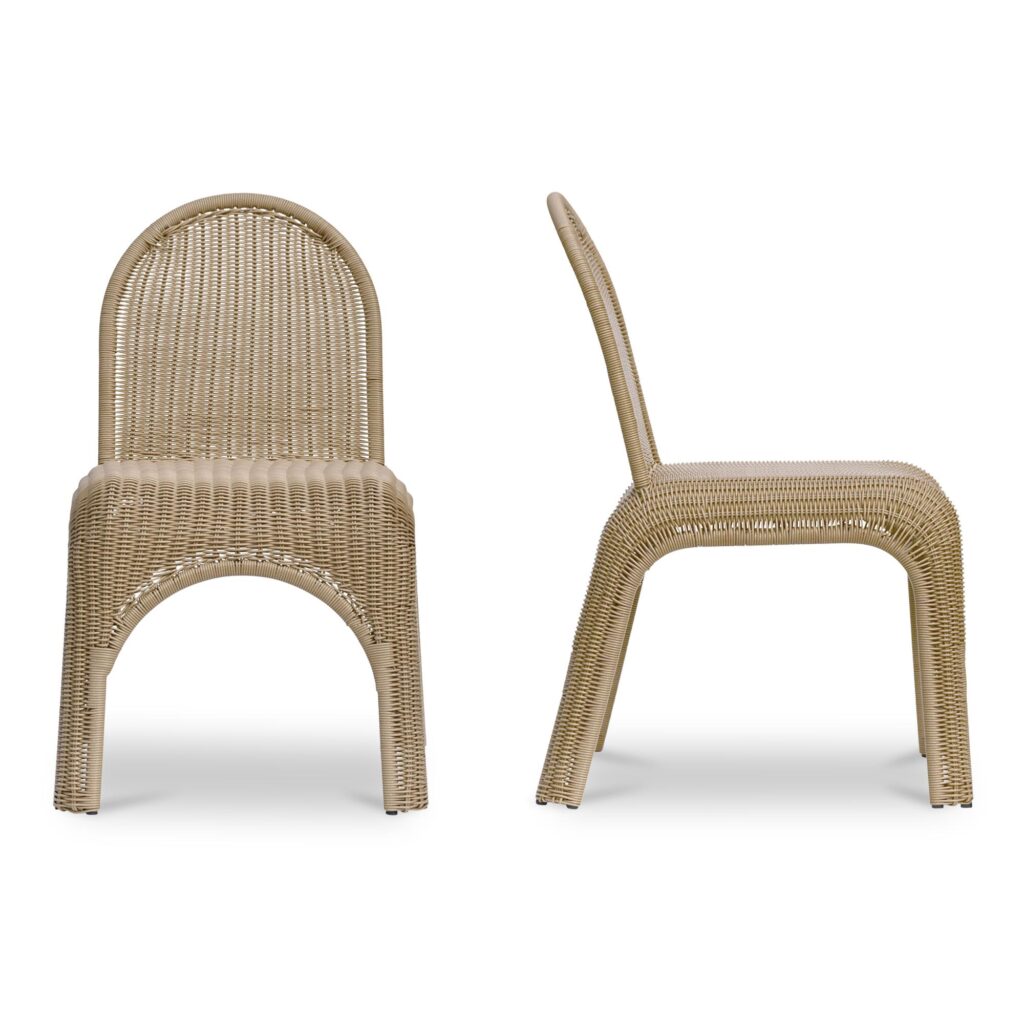 Kendall Outdoor Dining Chair Natural-Set of Two - Image 4