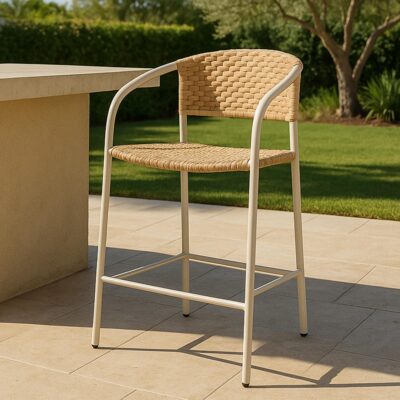 Zola Outdoor Bar Stool Natural 14 Zola Outdoor Bar Stool Natural GE-1007-24 GE 1007 24 00