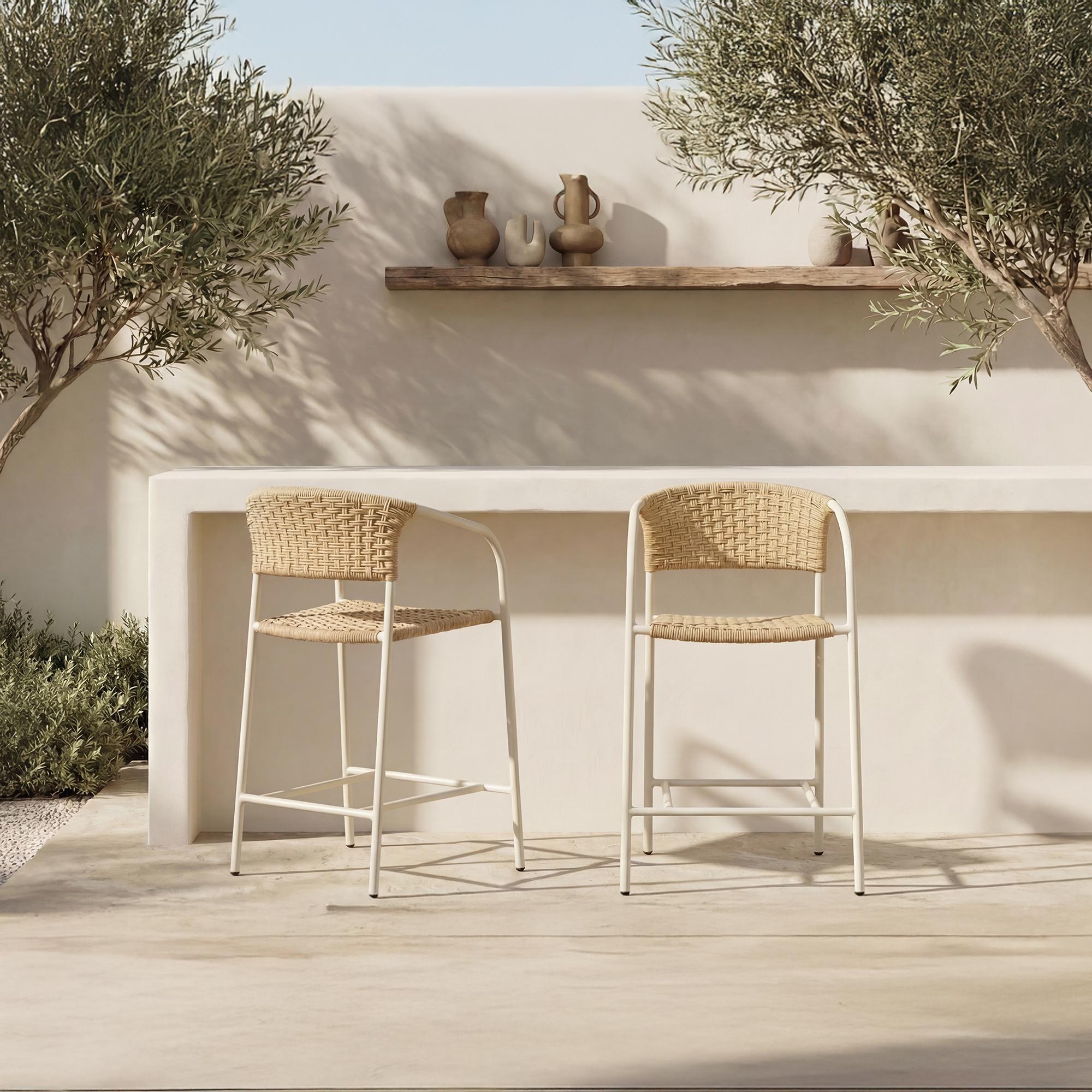 Zola Outdoor Bar Stool Natural 8 Zola Outdoor Bar Stool Natural - Image 8