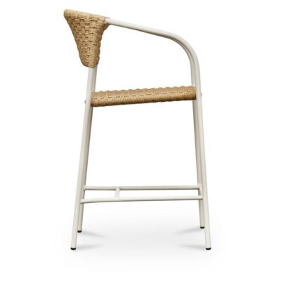 Zola Outdoor Counter Chair Natural GE-1008-24 GE 1008 24 Zola side right shadsilo