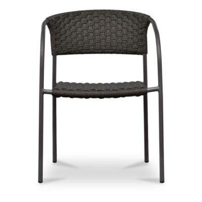 Zola Outdoor Dining Chair Dark Brown - Set of Two GE-1009-20 GE 1009 20 Zola front shadsilo
