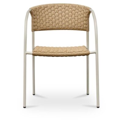 Zola Outdoor Dining Chair Natural - Set of Two GE-1009-24 GE 1009 24 Zola front shadsilo