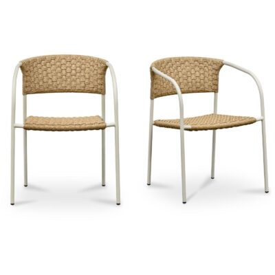 Zola Outdoor Dining Chair Natural - Set of Two