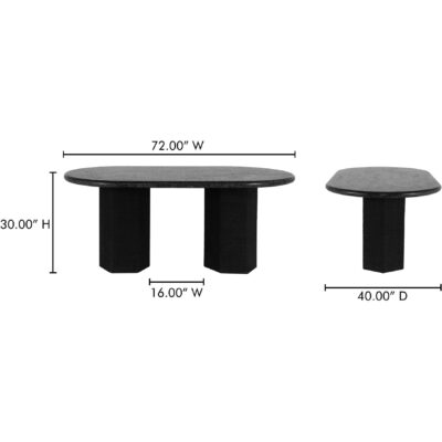 Sartoria Dining Table Black Granite GK-1131-02-0 GK 1131 02 0 70