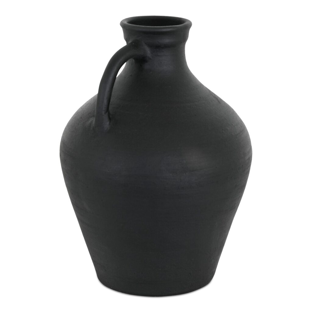 Lyra Vase Black Terracotta - Image 2