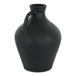 Lyra Vase Black Terracotta GK-1137-02 GK 1137 02 Lyra diagR shadsilo