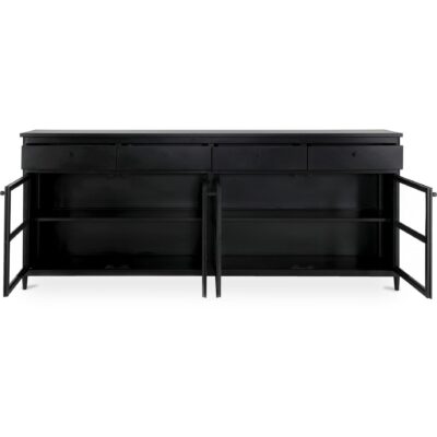 Henry Metal Sideboard Black GK-1141-02 GK 1141 02 Henry front open shadsilo