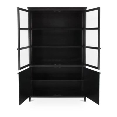 Henry Metal Tall Cabinet Black GK-1142-02 GK 1142 02 Henry front open shadsilo